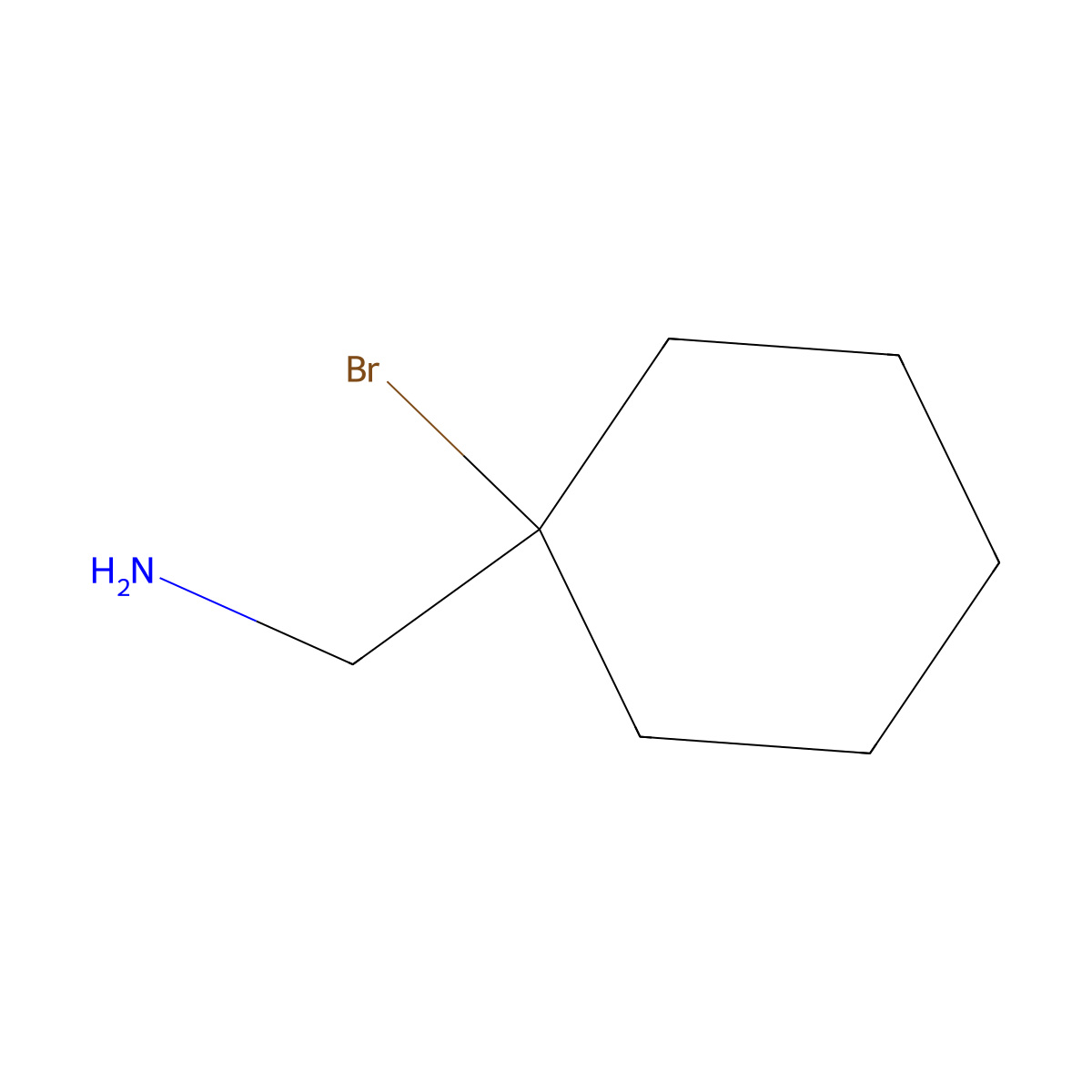 (1-Bromocyclohexyl)methanamine molecular structure, CAS 791720-42-8