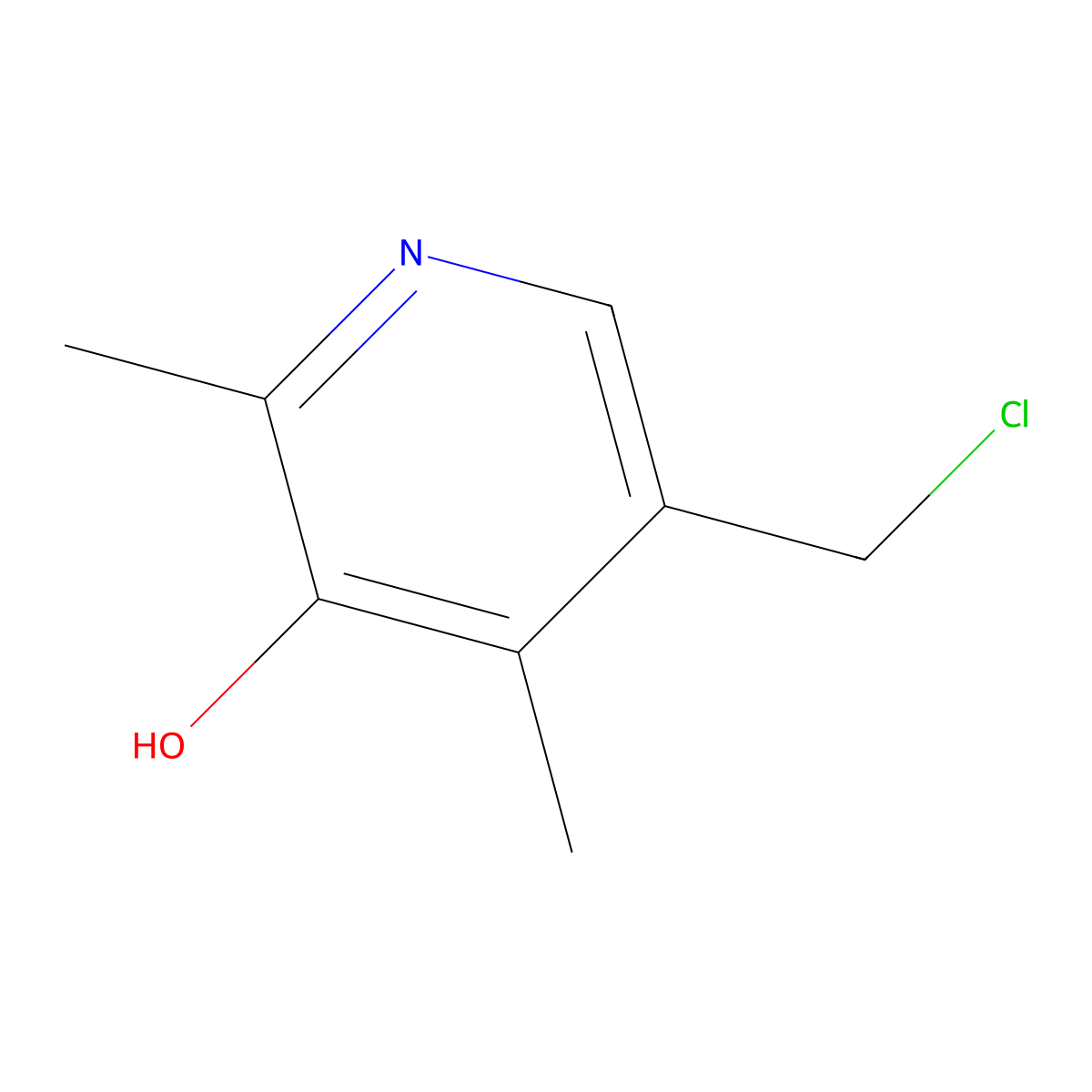 5-(Chloromethyl)-2,4-dimethylpyridin-3-ol molecular structure, CAS 791724-87-3