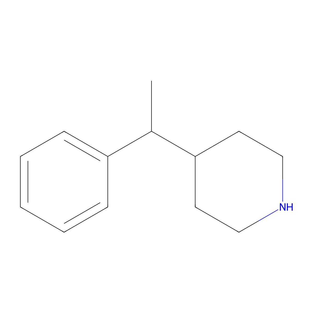 4-(1-Phenylethyl)piperidine molecular structure, CAS 791726-25-5