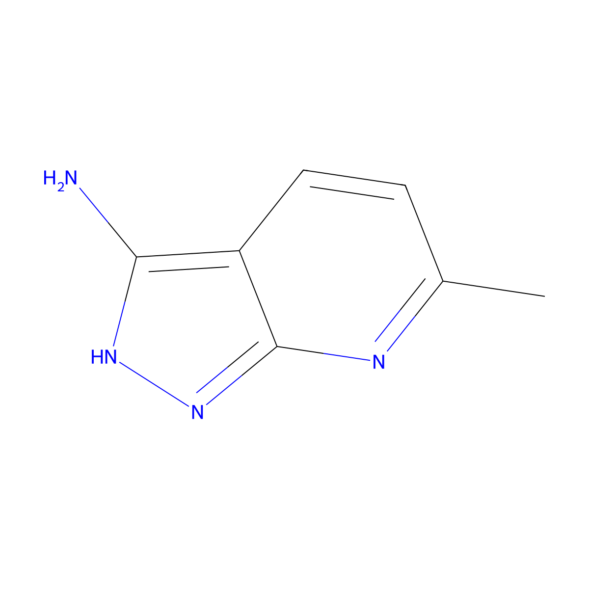 6-Methyl-1H-pyrazolo(3,4-b)pyridin-3-amine molecular structure, CAS 79173-38-9