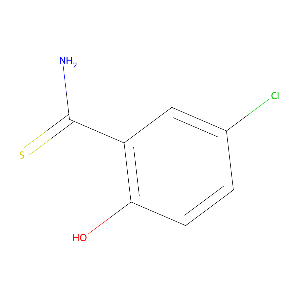 5-Chloro-2-hydroxybenzenecarbothioamide molecular structure, CAS 79173-87-8