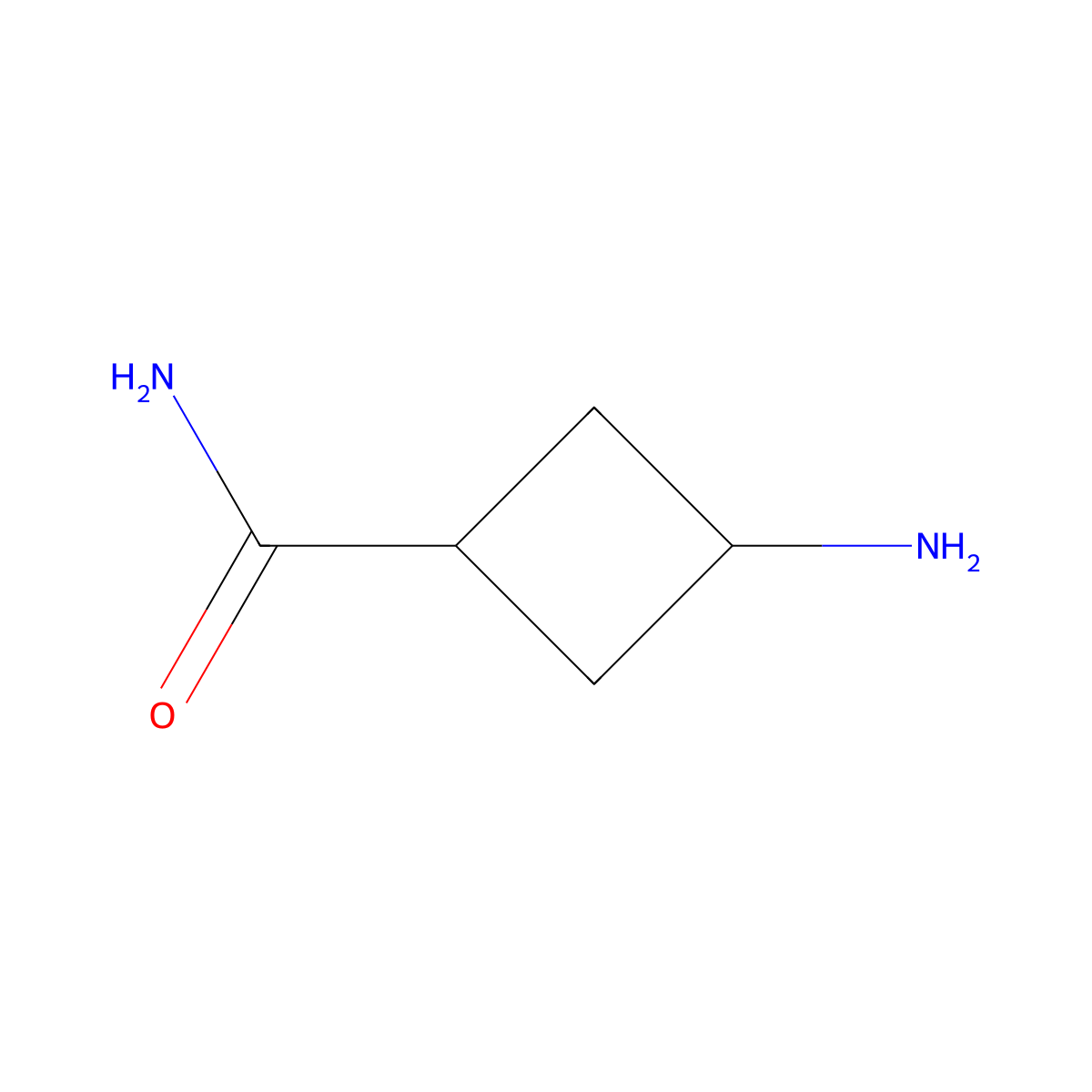 3-Aminocyclobutane-1-carboxamide molecular structure, CAS 791736-59-9