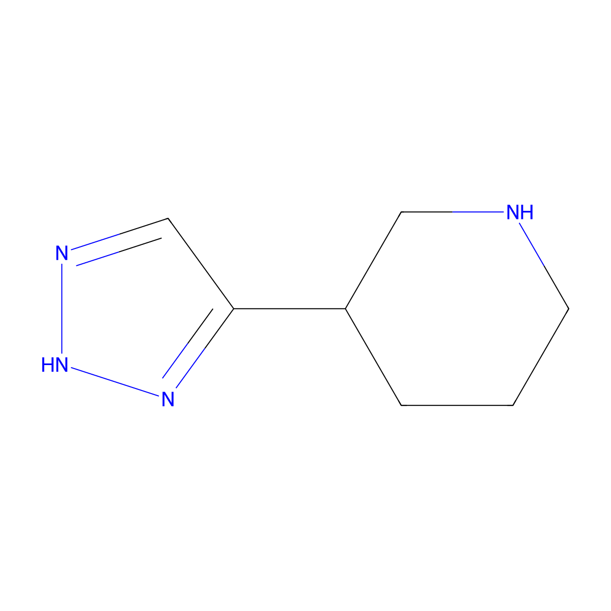 3-(2H-1,2,3-Triazol-4-yl)piperidine molecular structure, CAS 791756-84-8