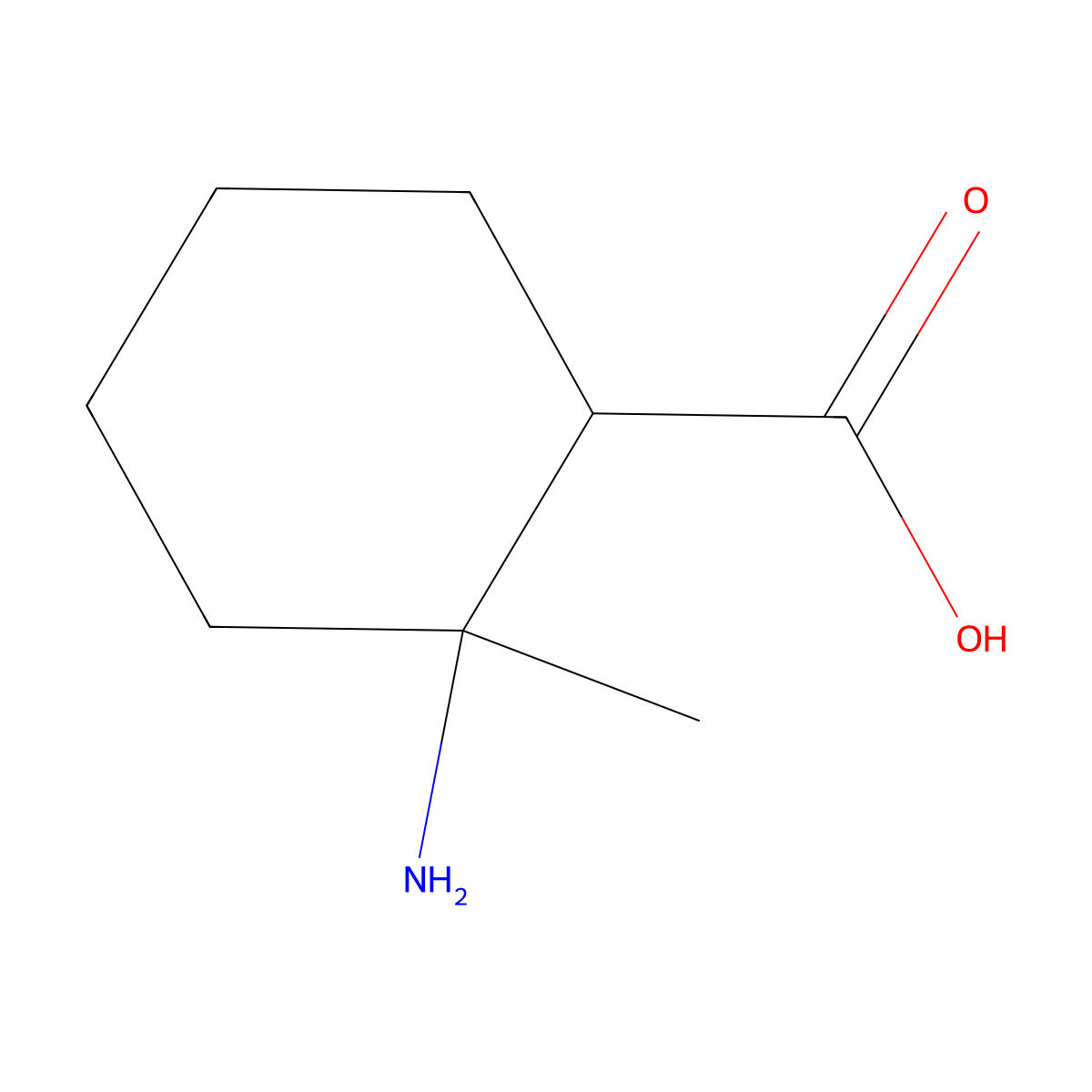 cis-2-Amino-2-methyl-cyclohexanecarboxylic acid molecular structure, CAS 791764-65-3