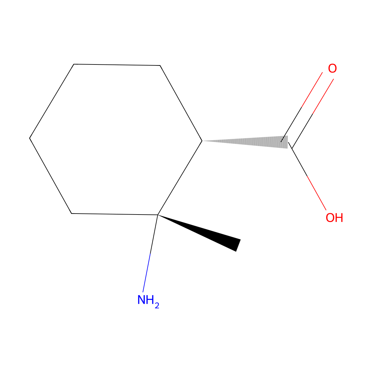 cis-2-Amino-2-methyl-cyclohexanecarboxylic acid molecular structure, CAS 791764-65-3