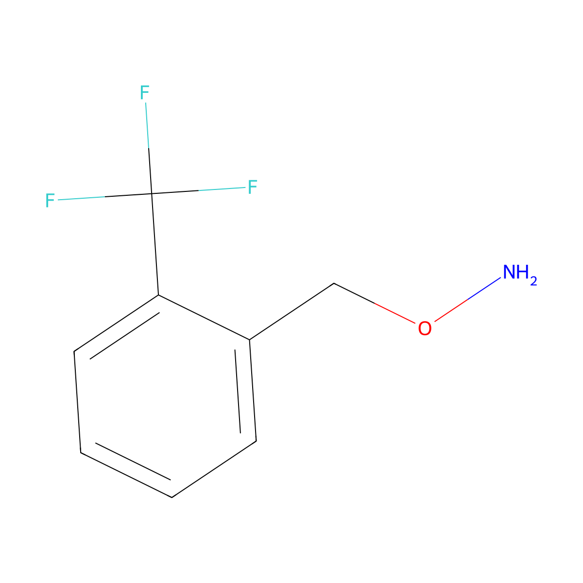 O-{[2-(trifluoromethyl)phenyl]methyl}hydroxylamine molecular structure, CAS 791766-42-2