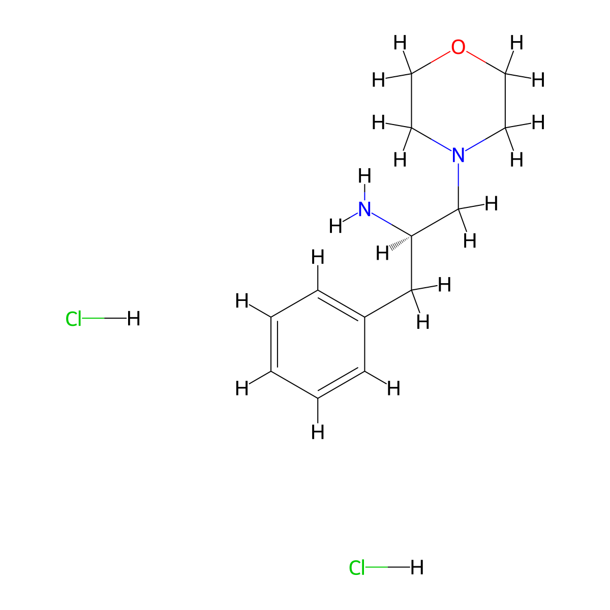 (R)-1-Morpholino-3-phenylpropan-2-amine 2HCl molecular structure, CAS 791777-59-8