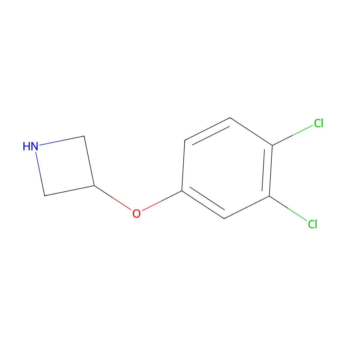 3-(3,4-Dichlorophenoxy)azetidine molecular structure, CAS 791780-06-8