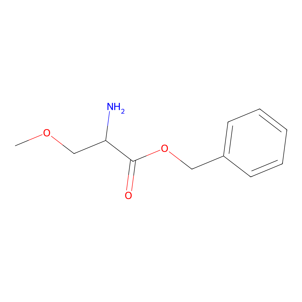 (S)-Benzyl 2-amino-3-methoxypropanoate molecular structure, CAS 791782-11-1