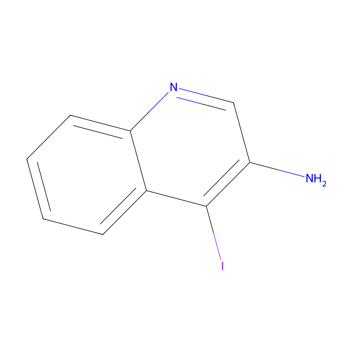 4-Iodoquinolin-3-amine molecular structure, CAS 791786-08-8
