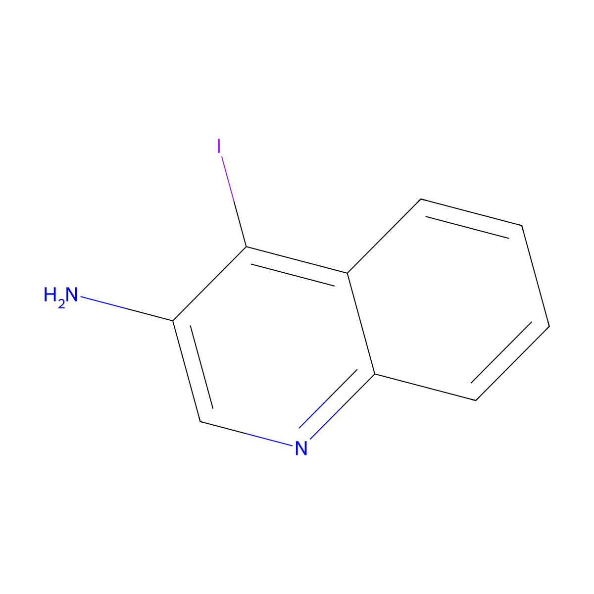 4-Iodoquinolin-3-amine molecular structure, CAS 791786-08-8