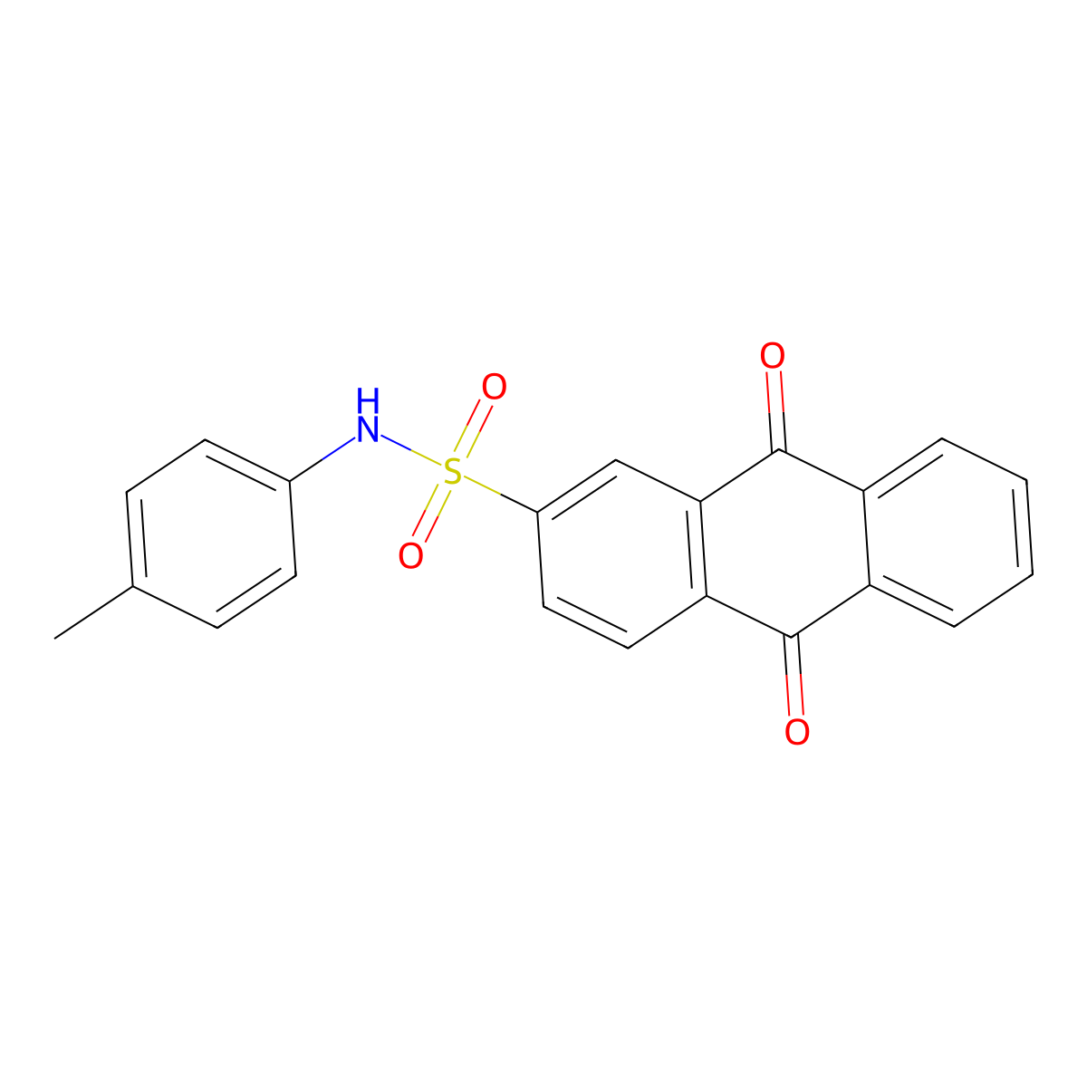 9,10-dioxo-N-(p-tolyl)-9,10-dihydroanthracene-2-sulfonamide molecular structure, CAS 791786-20-4