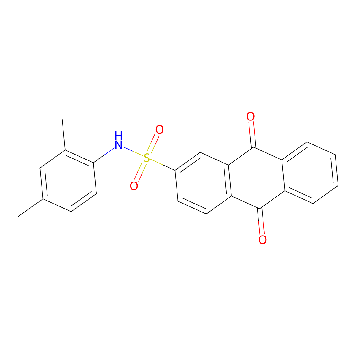 N-(2,4-dimethylphenyl)-9,10-dioxo-9,10-dihydroanthracene-2-sulfonamide molecular structure, CAS 791786-21-5