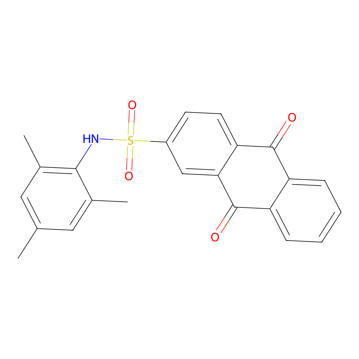 N-mesityl-9,10-dioxo-9,10-dihydro-2-anthracenesulfonamide molecular structure, CAS 791786-23-7
