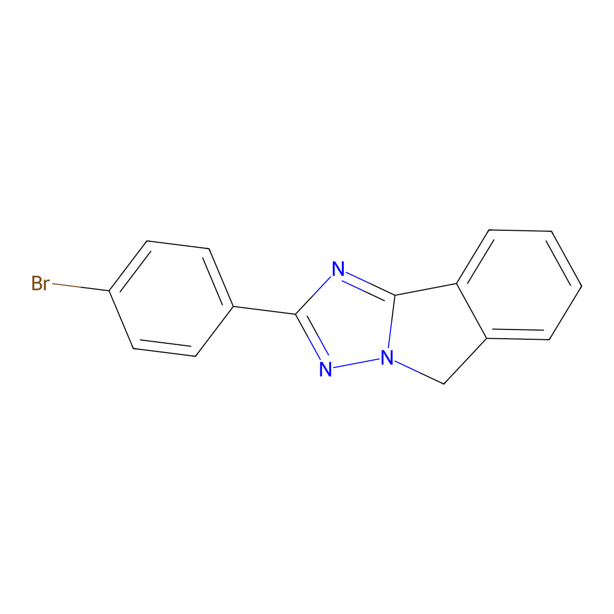 2-(4-bromophenyl)-5H-[1,2,4]triazolo[5,1-a]isoindole molecular structure, CAS 791786-61-3