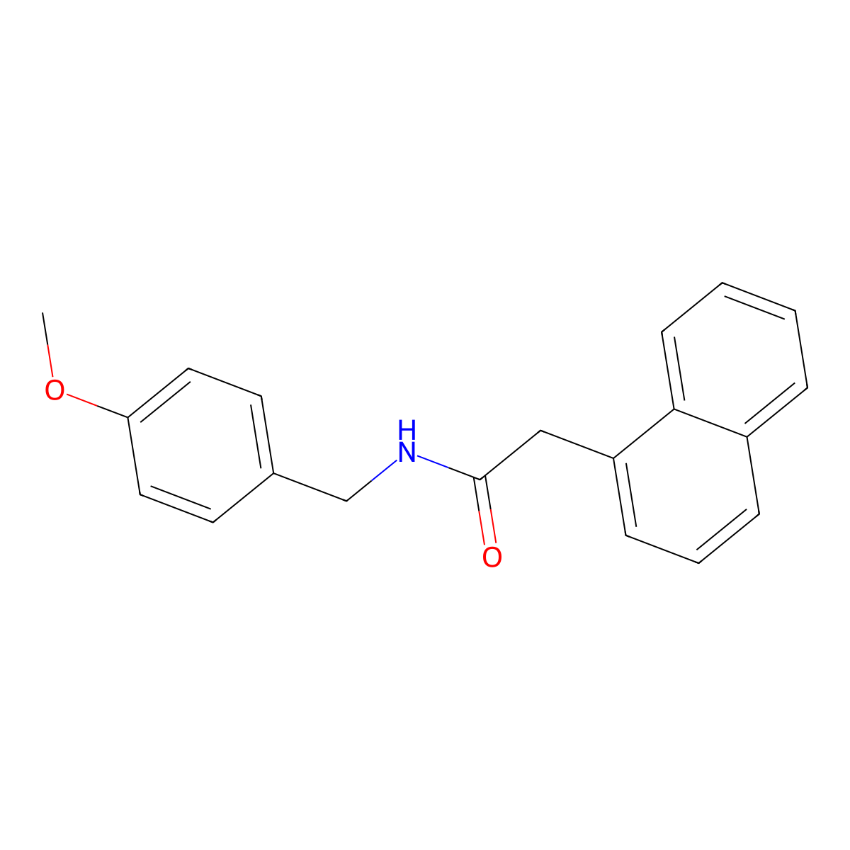 N-(4-methoxybenzyl)-2-(1-naphthyl)acetamide molecular structure, CAS 791787-50-3