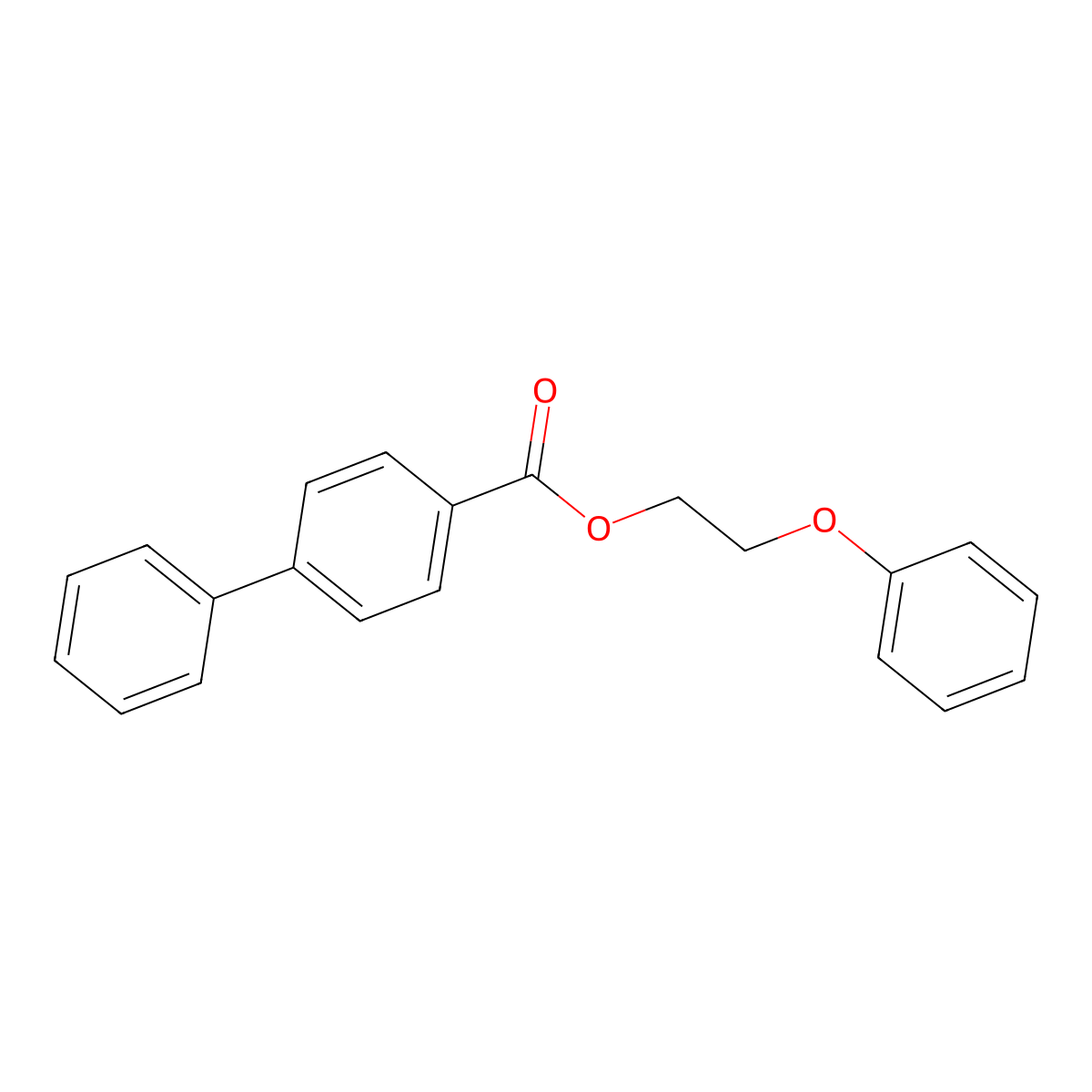 2-Phenoxyethyl 4-phenylbenzoate molecular structure, CAS 791787-66-1