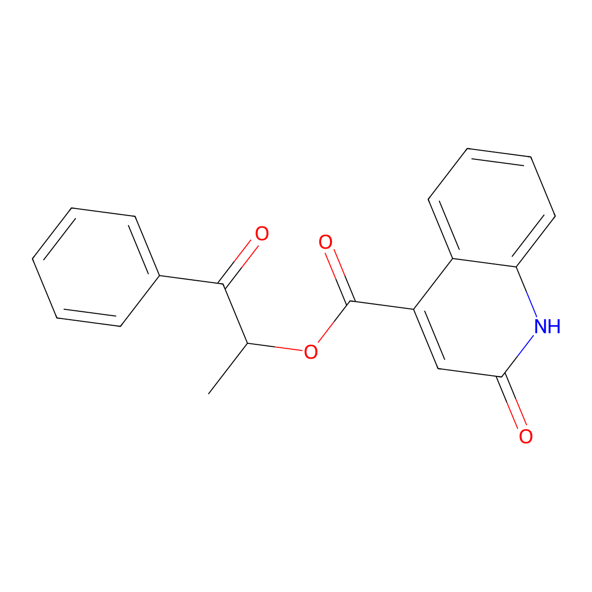 1-Oxo-1-phenylpropan-2-yl 2-hydroxyquinoline-4-carboxylate molecular structure, CAS 791788-71-1