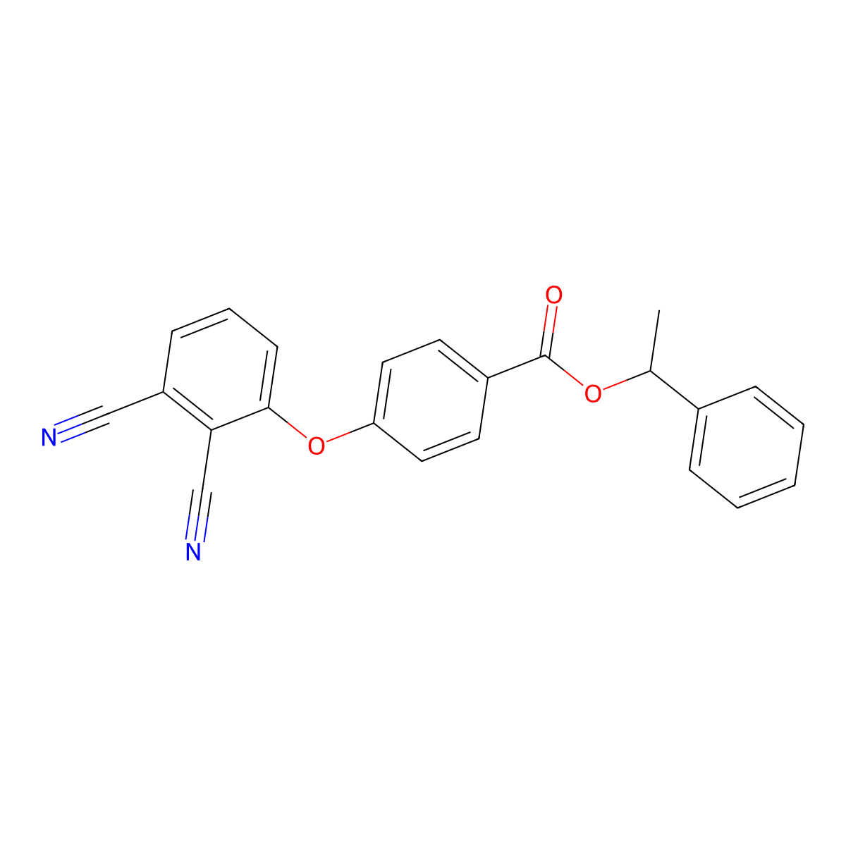 1-Phenylethyl 4-(2,3-dicyanophenoxy)benzoate molecular structure, CAS 791788-73-3