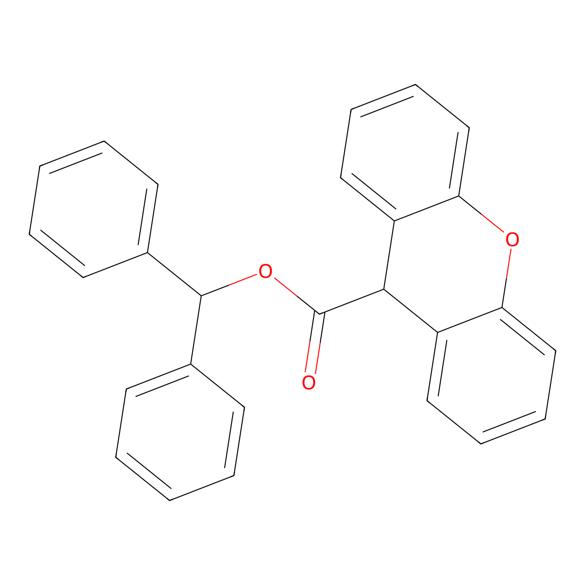benzhydryl 9H-xanthene-9-carboxylate molecular structure, CAS 791788-77-7