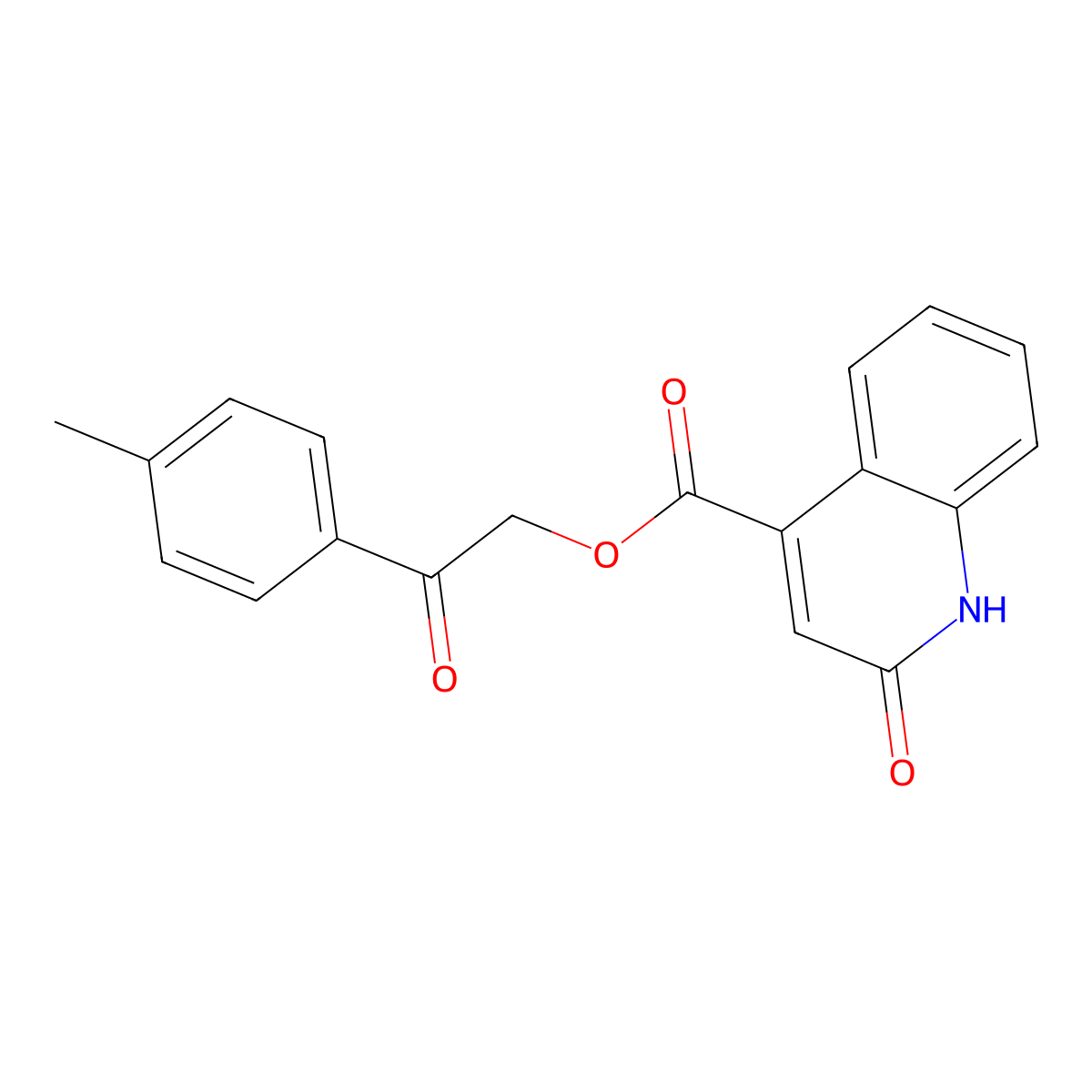 2-(4-Methylphenyl)-2-oxoethyl 2-hydroxy-4-quinolinecarboxylate molecular structure, CAS 791788-86-8