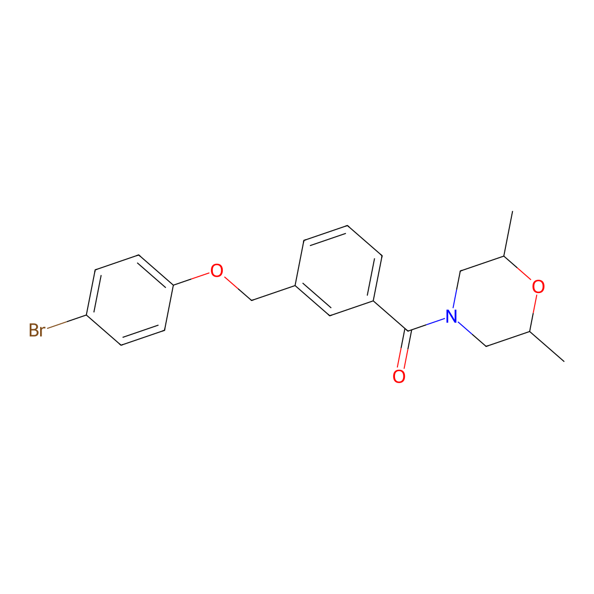 4-{3-[(4-Bromophenoxy)methyl]benzoyl}-2,6-dimethylmorpholine molecular structure, CAS 791789-12-3