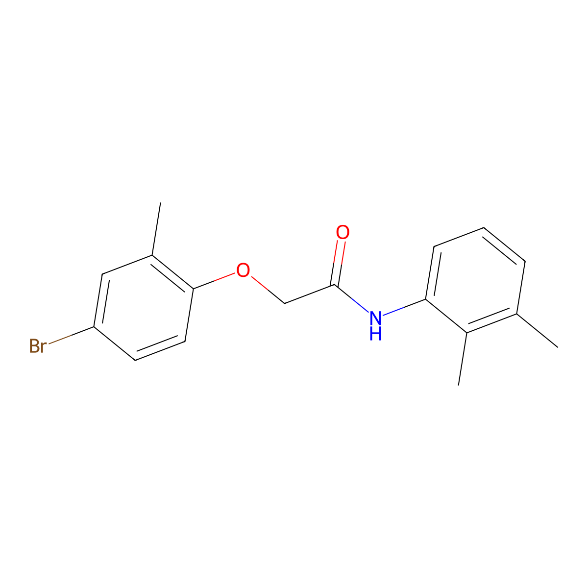 2-(4-bromo-2-methylphenoxy)-N-(2,3-dimethylphenyl)acetamide molecular structure, CAS 791790-40-4