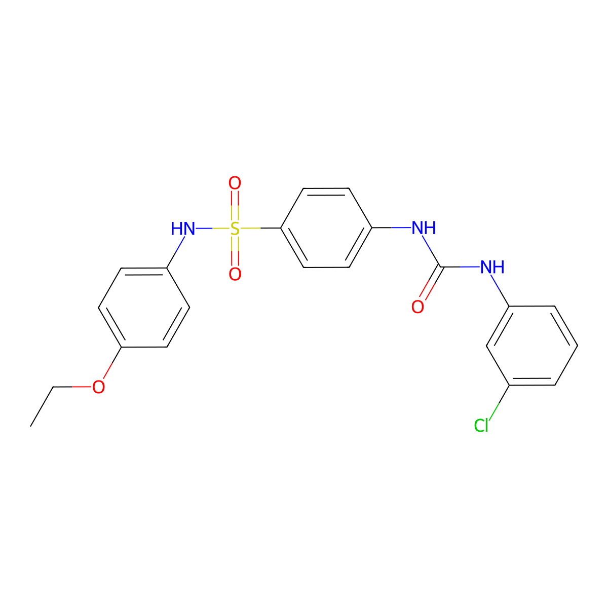 1-(3-Chlorophenyl)-3-[4-[(4-ethoxyphenyl)sulfamoyl]phenyl]urea molecular structure, CAS 791791-46-3