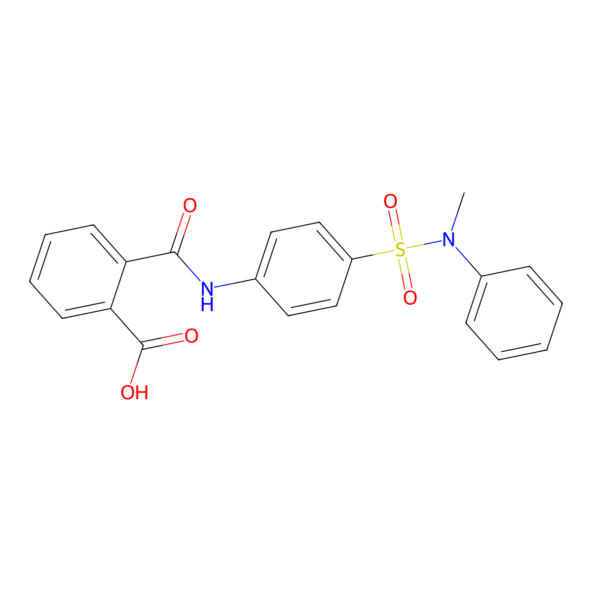 2-({4-[(Methylanilino)sulfonyl]anilino}carbonyl)benzoic acid molecular structure, CAS 791793-62-9