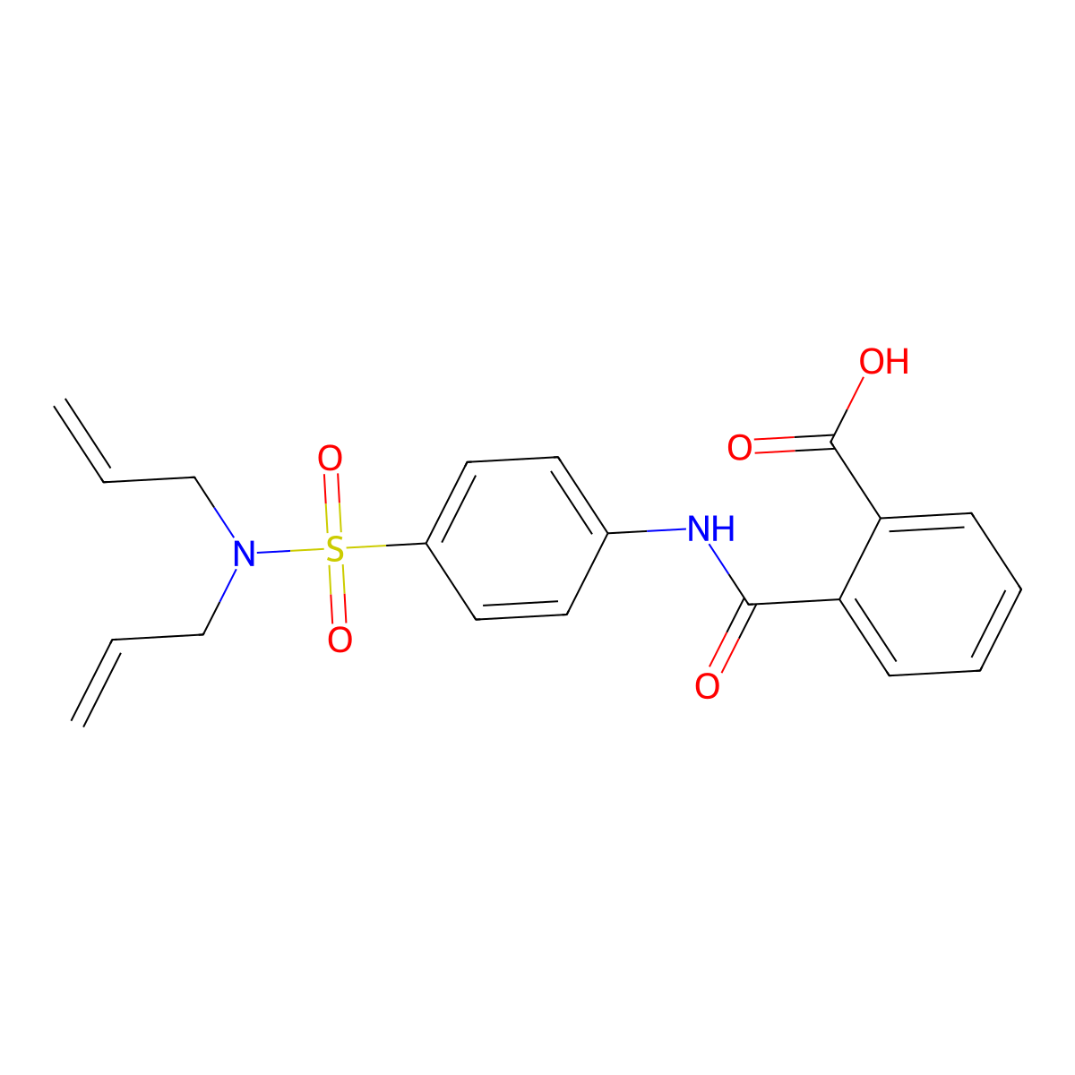 2-({4-[(Diallylamino)sulfonyl]anilino}carbonyl)benzoic acid molecular structure, CAS 791795-65-8