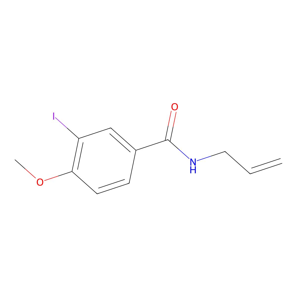 3-iodo-4-methoxy-N-prop-2-enylbenzamide molecular structure, CAS 791795-73-8
