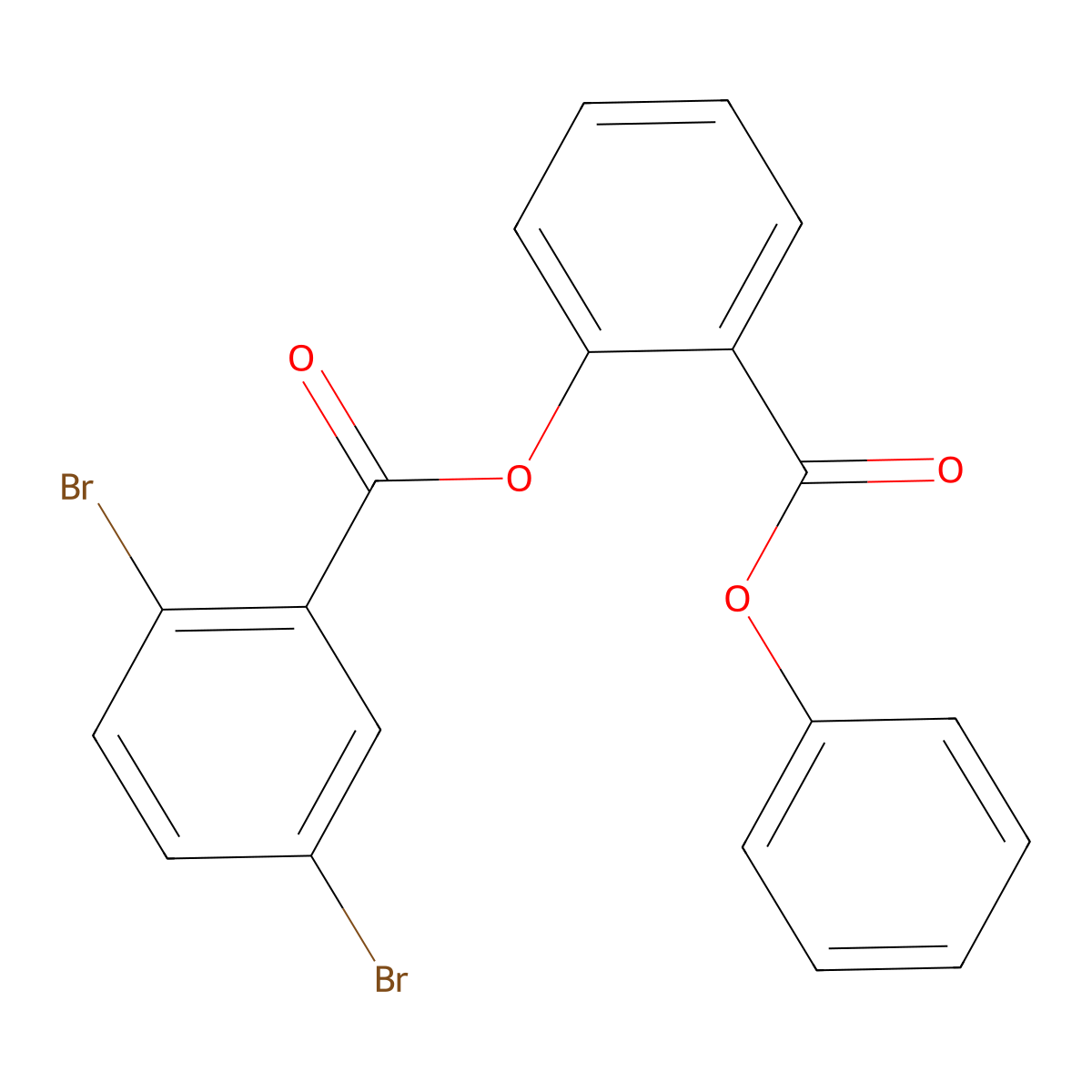 2-(Phenoxycarbonyl)phenyl 2,5-dibromobenzoate molecular structure, CAS 791795-95-4