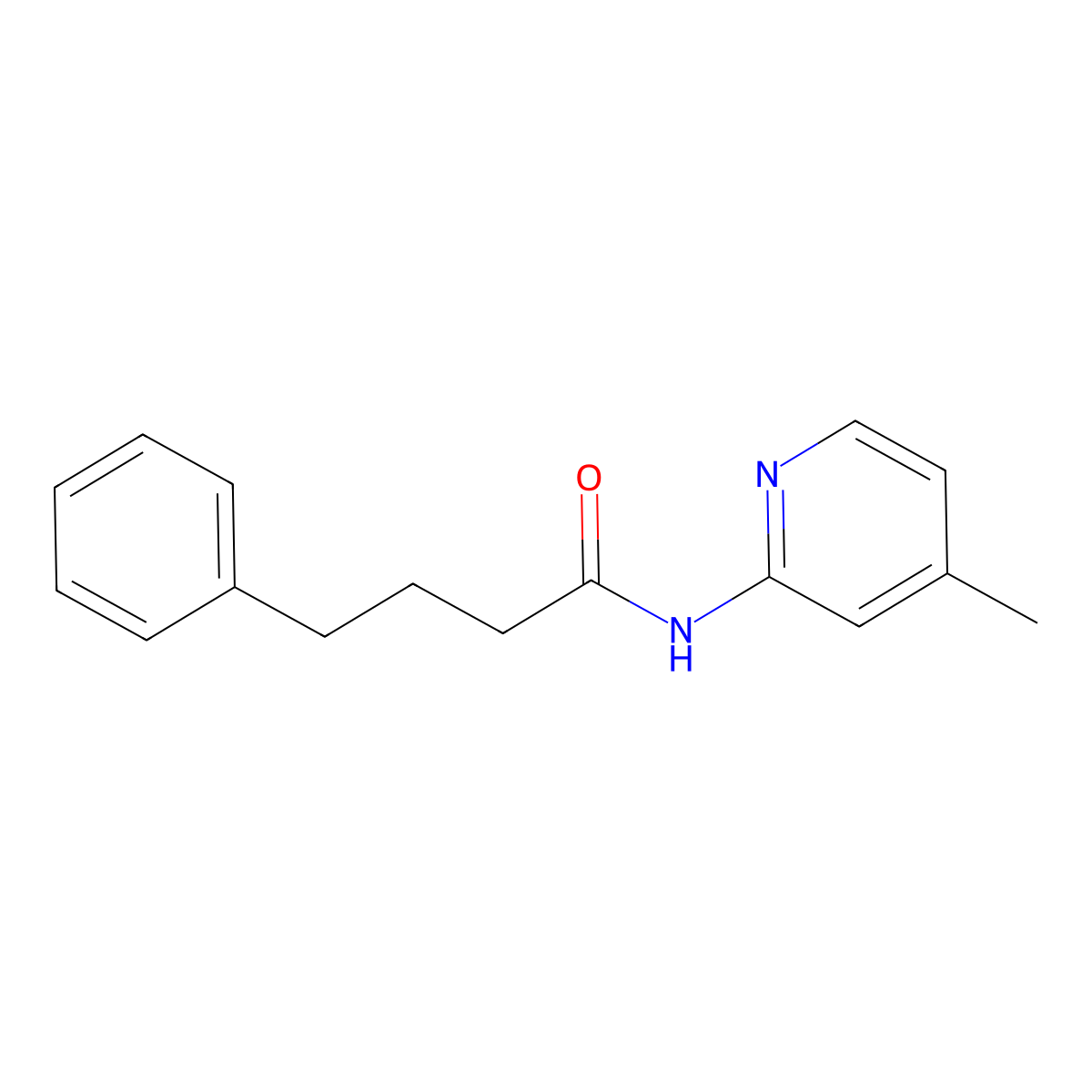 N-(4-methylpyridin-2-yl)-4-phenylbutanamide molecular structure, CAS 791795-99-8