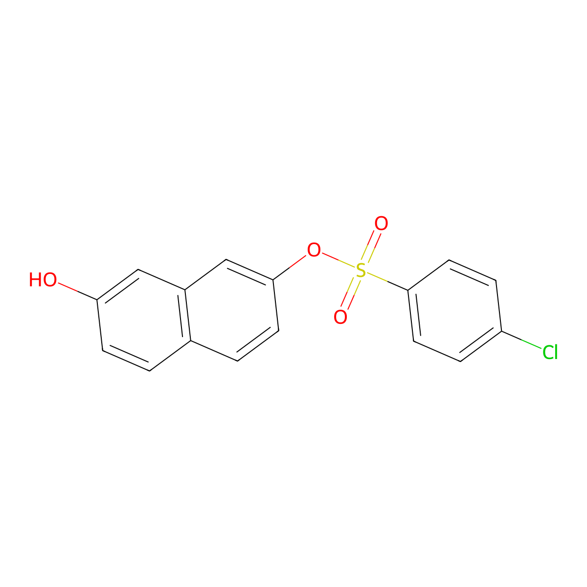 7-Hydroxy-2-naphthyl 4-chlorobenzenesulfonate molecular structure, CAS 791796-31-1