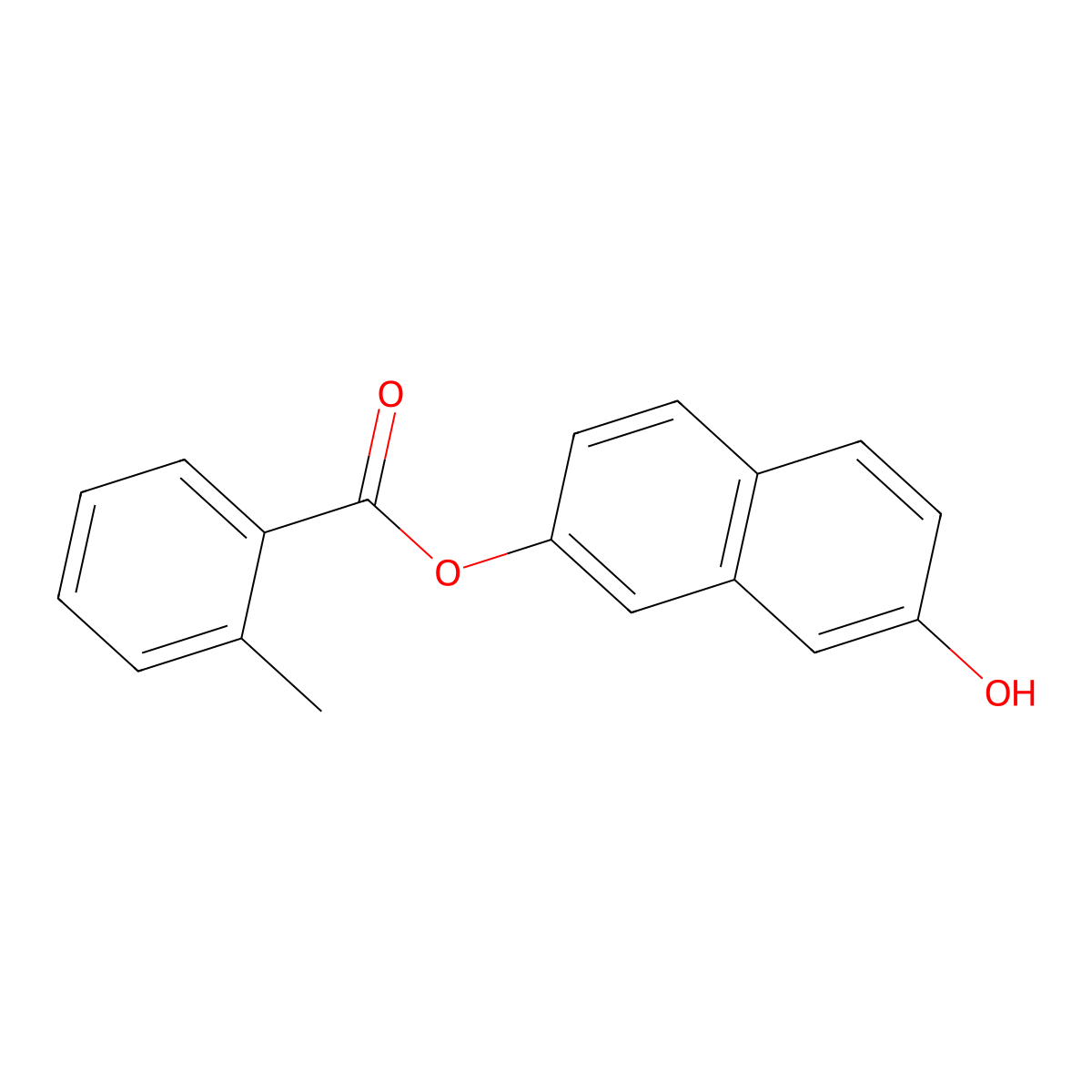 7-Hydroxy-2-naphthyl 2-methylbenzoate molecular structure, CAS 791796-45-7