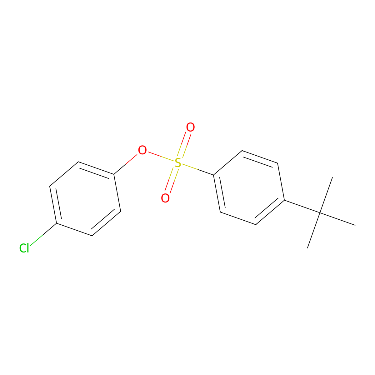 4-Chlorophenyl 4-tert-butylbenzenesulfonate molecular structure, CAS 791796-72-0