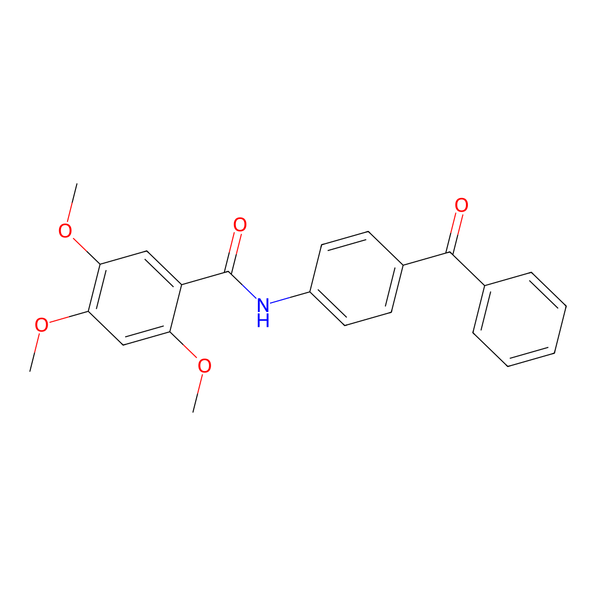 N-(4-benzoylphenyl)-2,4,5-trimethoxybenzamide molecular structure, CAS 791796-82-2