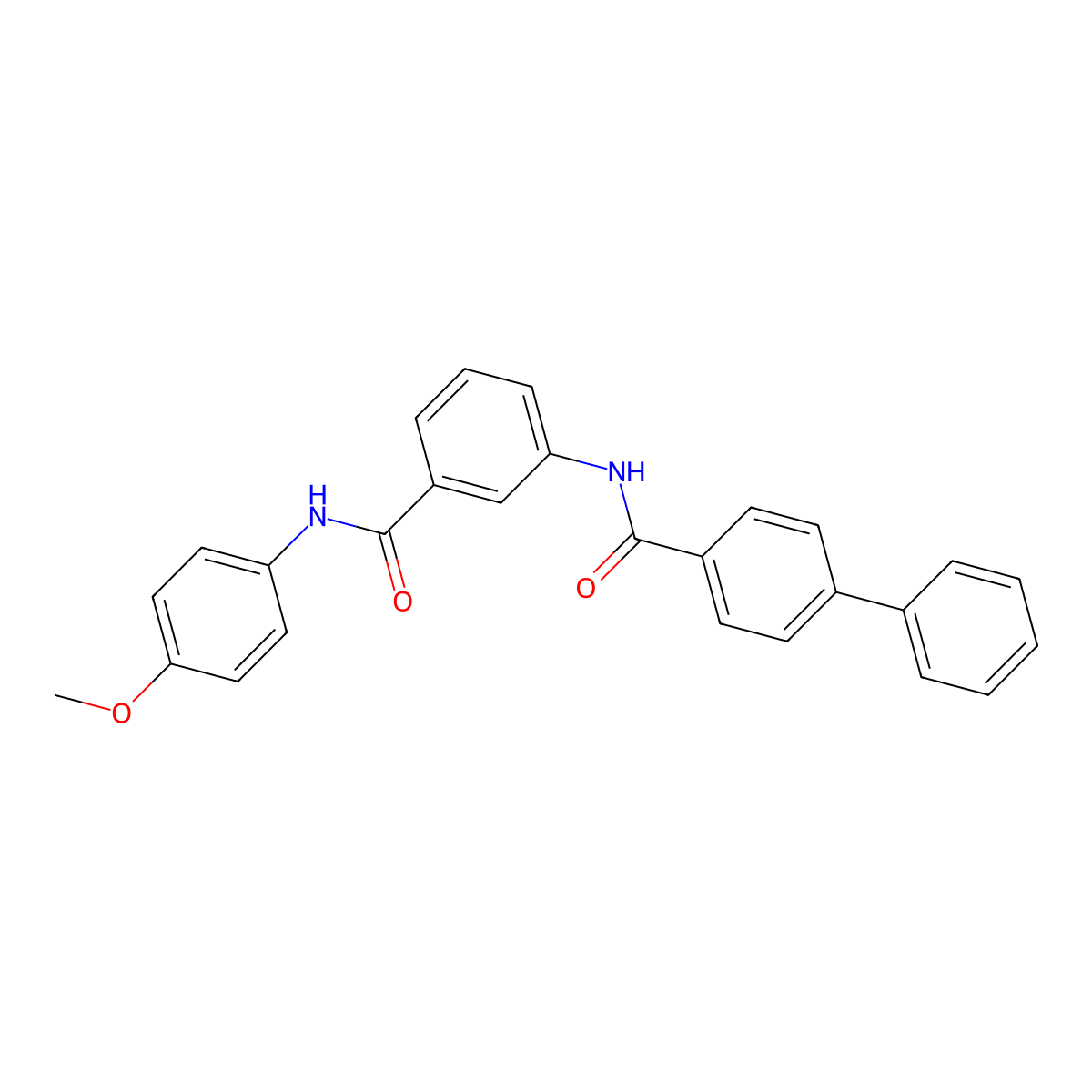 N-{3-[(4-methoxyanilino)carbonyl]phenyl}[1,1'-biphenyl]-4-carboxamide molecular structure, CAS 791796-96-8