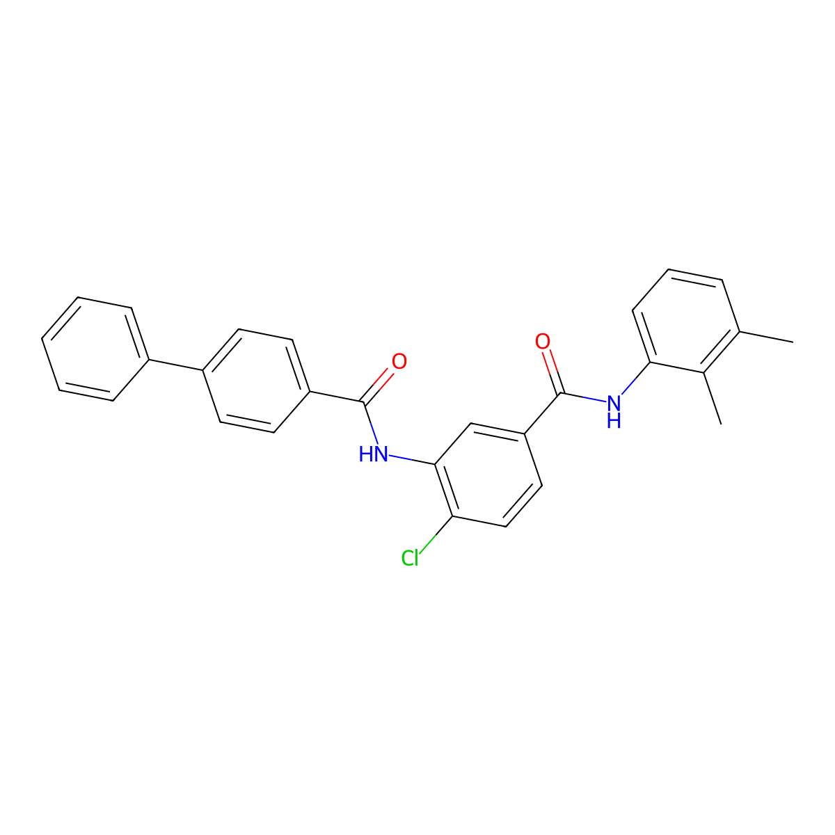 N-{2-chloro-5-[(2,3-dimethylanilino)carbonyl]phenyl}[1,1'-biphenyl]-4-carboxamide molecular structure, CAS 791797-49-4