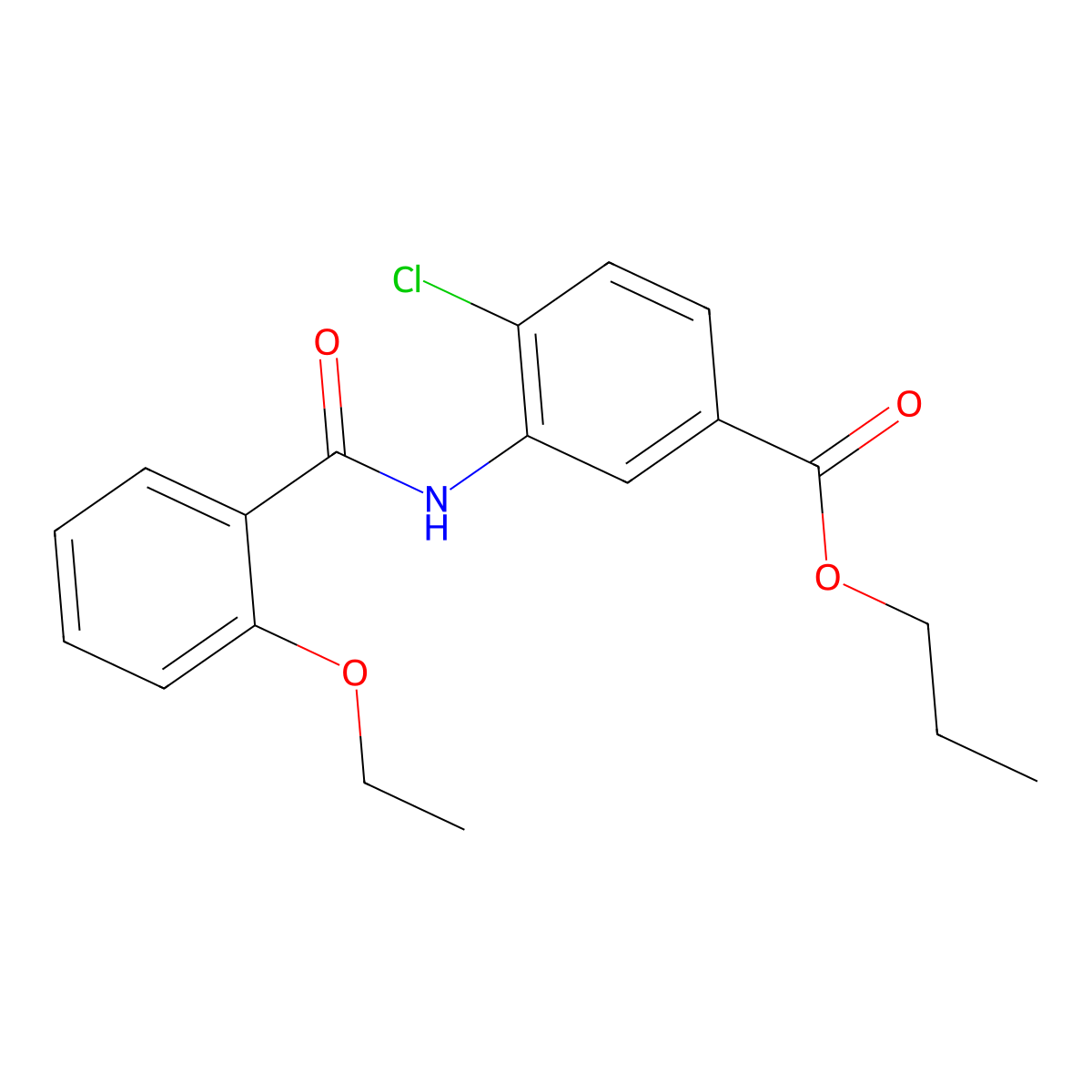 Propyl 4-chloro-3-[(2-ethoxybenzoyl)amino]benzoate molecular structure, CAS 791797-95-0