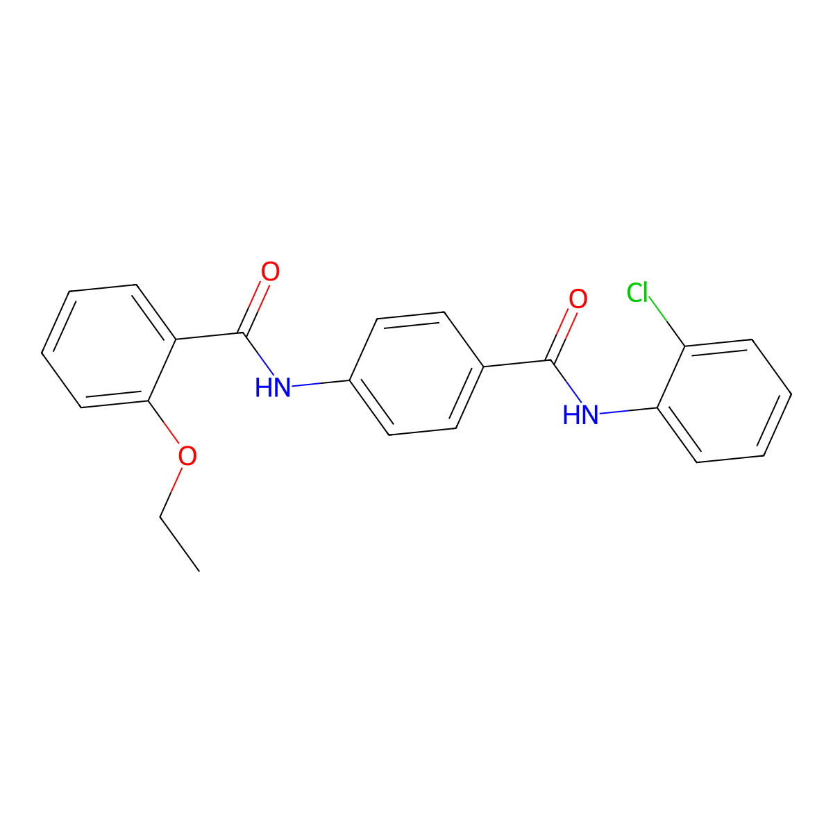 N-{4-[(2-chloroanilino)carbonyl]phenyl}-2-ethoxybenzamide molecular structure, CAS 791798-01-1