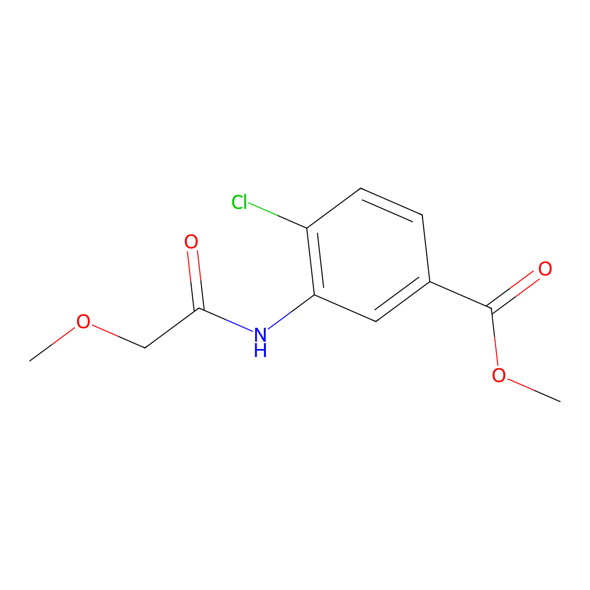 Methyl 4-chloro-3-(2-methoxyacetamido)benzoate molecular structure, CAS 791800-44-7