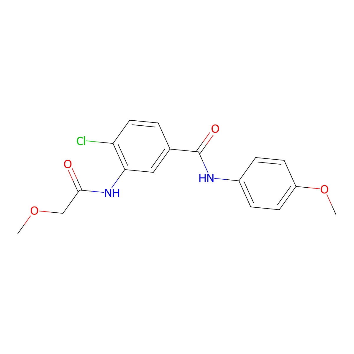 4-chloro-3-[(methoxyacetyl)amino]-N-(4-methoxyphenyl)benzamide molecular structure, CAS 791800-45-8