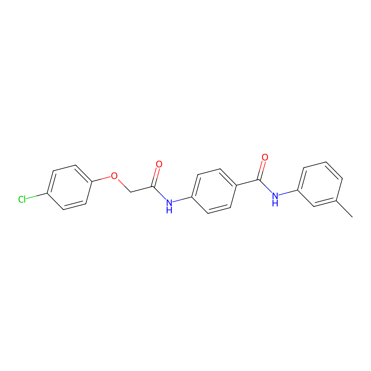 4-{[(4-chlorophenoxy)acetyl]amino}-N-(3-methylphenyl)benzamide molecular structure, CAS 791800-56-1