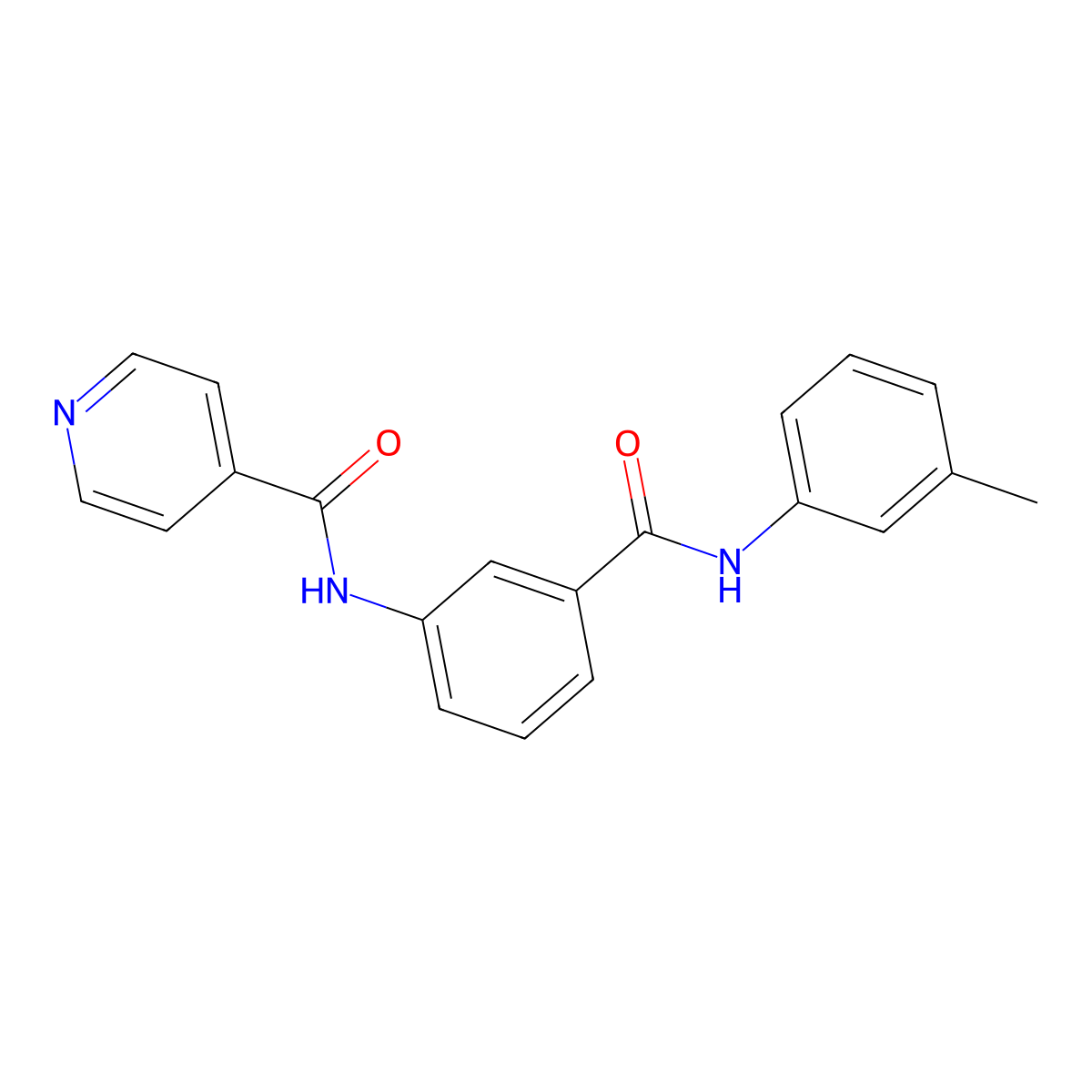 N-[3-[(3-methylphenyl)carbamoyl]phenyl]pyridine-4-carboxamide molecular structure, CAS 791800-69-6
