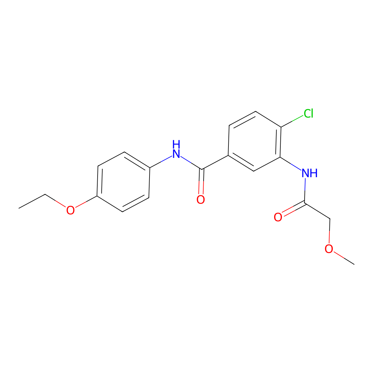 4-chloro-N-(4-ethoxyphenyl)-3-[(methoxyacetyl)amino]benzamide molecular structure, CAS 791800-77-6