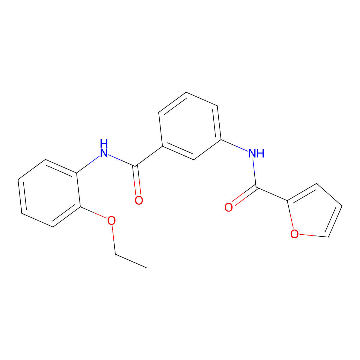 N-{3-[(2-ethoxyanilino)carbonyl]phenyl}-2-furamide molecular structure, CAS 791801-99-5