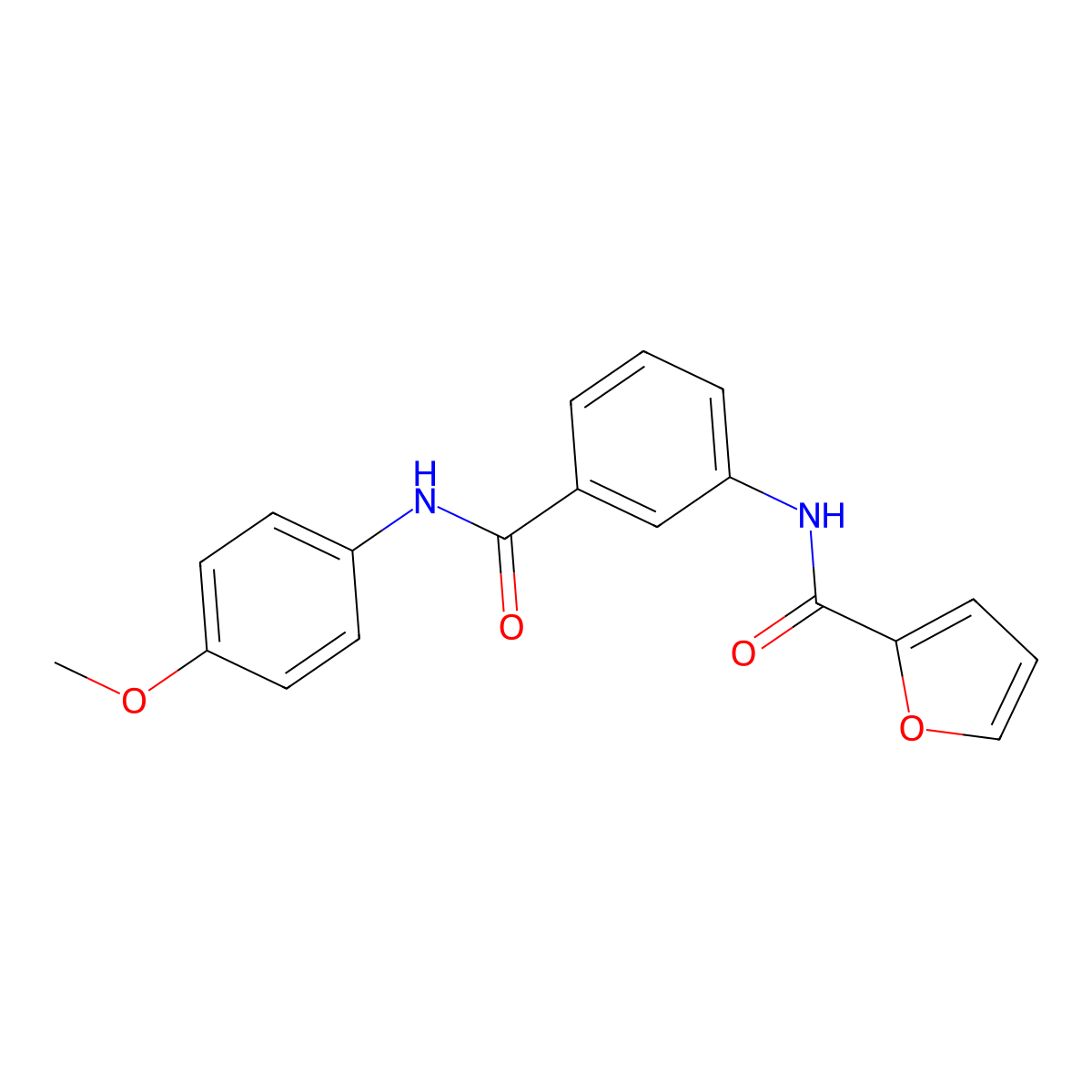N-{3-[(4-methoxyanilino)carbonyl]phenyl}-2-furamide molecular structure, CAS 791802-04-5