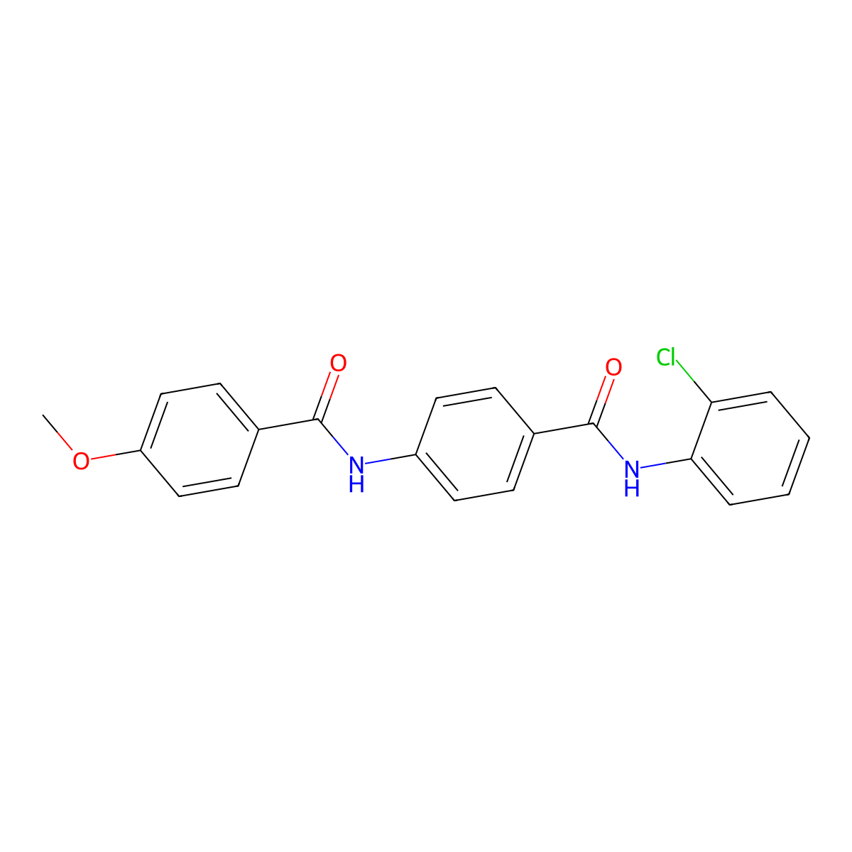 N-(2-chlorophenyl)-4-[(4-methoxybenzoyl)amino]benzamide molecular structure, CAS 791802-17-0