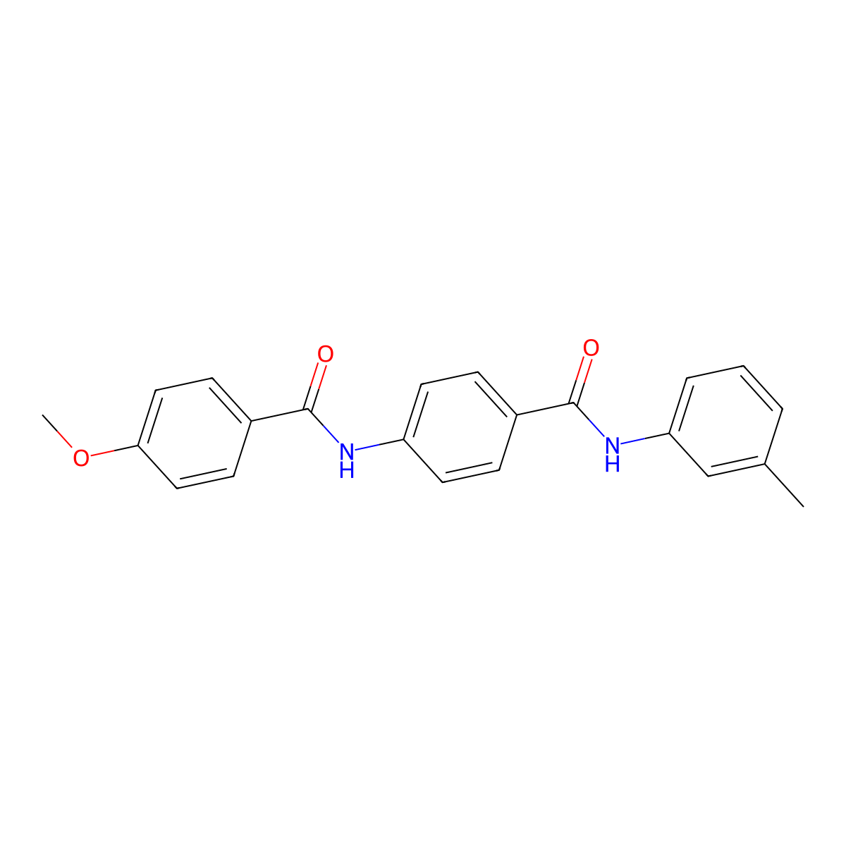 4-[(4-methoxybenzoyl)amino]-N-(3-methylphenyl)benzamide molecular structure, CAS 791802-27-2